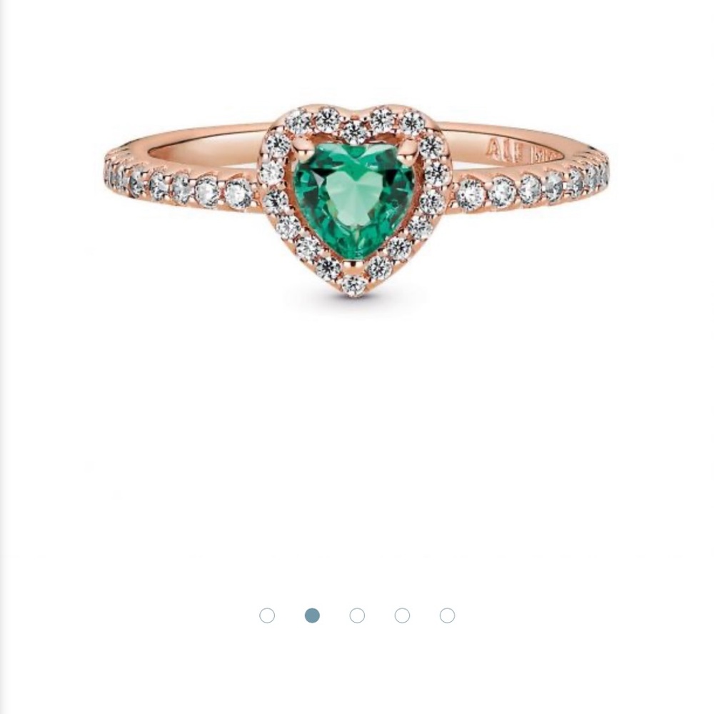 Pandora Sparkling Elevated Heart Ring, Rose Gold-Plated